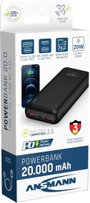 Powerbank 20000 mAh lítium-ion, USB-A/USB-C, fekete, Ansmann PB320PD 10. bélyegkép