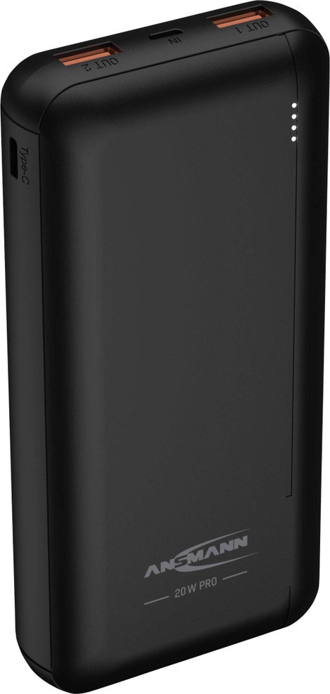 Powerbank 20000 mAh lítium-ion, USB-A/USB-C, fekete, Ansmann PB320PD 4. kép