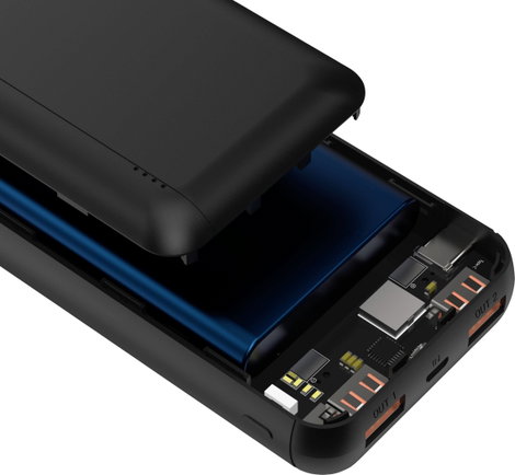 Powerbank 20000 mAh lítium-ion, USB-A/USB-C, fekete, Ansmann PB320PD 9. kép