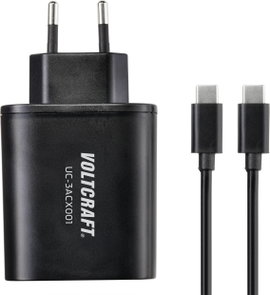 USB töltőkészülék max. 3000 mA 3 x USB, USB-C, Voltcraft UC-3ACX001 VC-12231145