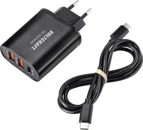 USB töltőkészülék max. 3000 mA 3 x USB, USB-C, Voltcraft UC-3ACX001 VC-12231145 7. kép