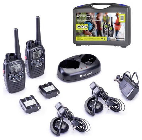 Midland G7 Pro 2er Kofferset, PMR446 Doppelstandlader, MA24-L Headsets C1090.18 PMR készülék 2 része 5. kép