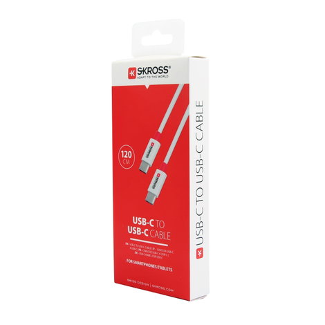 Skross USB kábel USB 2.0 USB-C® dugó, USB-C® dugó 1.20 m Fehér Kerek SKCA0008C-C120CN 5. kép