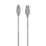 Skross USB kábel USB 3.2 Gen1 (USB 3.0 / USB 3.1 Gen1) USB-A dugó 1.20 m Space szürke Kerek, Hajléko bélyegkép
