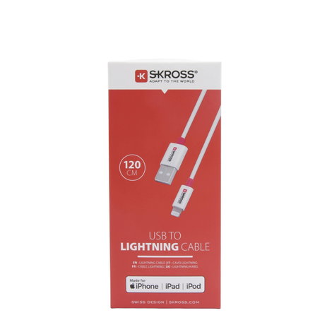 Skross USB kábel USB 2.0 USB-A dugó 1.20 m Fehér Kerek SKCA0004A-MFI120CN 5. kép