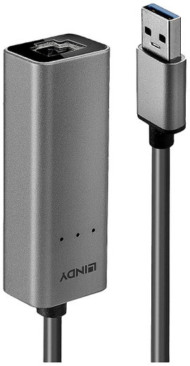 LINDY neu Hálózati adapter 2.5 GBit/s USB 3.2 (1. generáció) (USB 3.0), Gigabit-LAN (1/2.5 Gbit/s), 