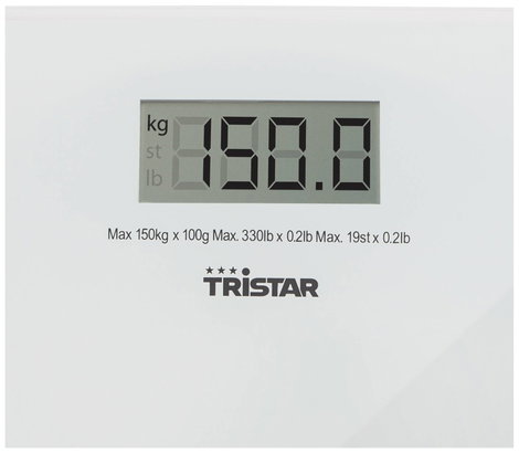 Tristar WG-2419 Digitális személymérleg Mérési tartomány (max.)=150 kg Fehér 3. kép
