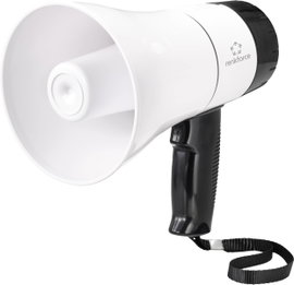 Akkus megafon felvétel funkcióval és hordpánttal 20 W, Renkforce RF-MP-200