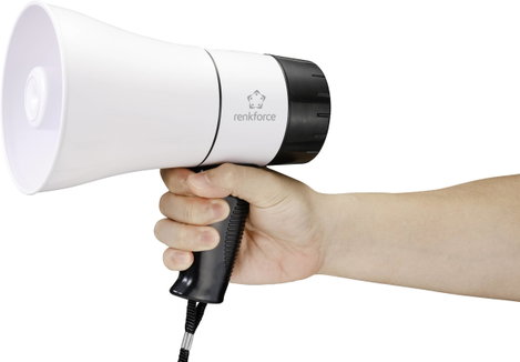 Akkus megafon felvétel funkcióval és hordpánttal 20 W, Renkforce RF-MP-200 5. kép