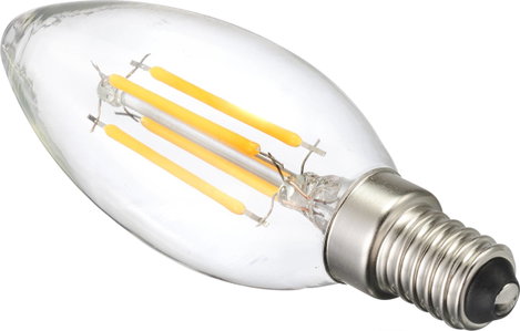 Sygonix SY-4945174 LED EEK E (A - G) E14 Gyertya forma 4 W = 40 W Melegfehér (Ø x Ma) 35 mm x 100 mm 2. kép