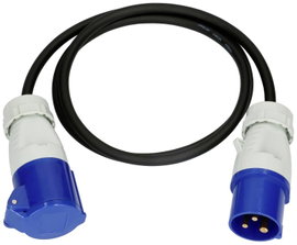 maxCamp 163894 Áram Hosszabbítókábel Kék, Fekete 1.5 m H07RN-F 3G 1,5 mm² Olajálló, UV álló, Saválló