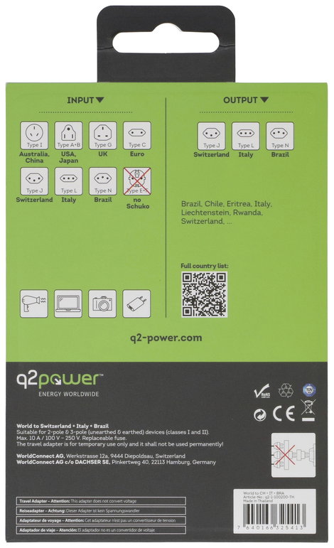 Q2 Power q2-1-1.00200-TH Úti adapter 4. kép