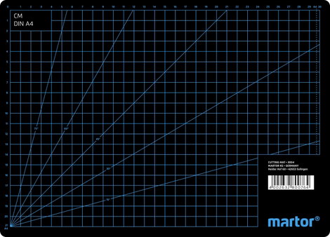 Martor Vágószőnyeg (H x Sz) 320 mm x 230 mm Fekete 1 db
