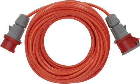 Erősáramú hálózati hosszabbítókábel védőkupakkal, piros, 25 m, XYMM 5G 1,5 mm², Brennenstuhl 1168590