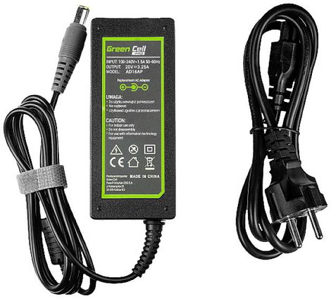 Green Cell AD16AP Notebook tápegység 65 W 20 V 3.25 A