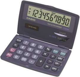 Casio SL-210TE Zsebszámológép Napenergiával üzemeltetett, Elemekről üzemeltetett Antracit Kijelző (s