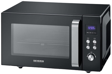Severin MW 7763 Mikrohullámú sütő Fekete, Nemesacél 900 W Grillező funkció 3. kép