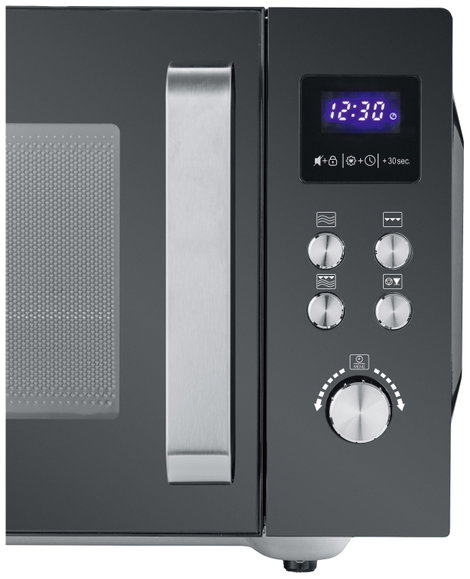 Severin MW 7763 Mikrohullámú sütő Fekete, Nemesacél 900 W Grillező funkció 5. kép