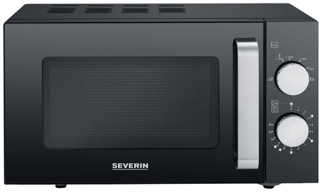 Severin MW 7761 Mikrohullámú sütő Fekete, Nemesacél 800 W 2. kép