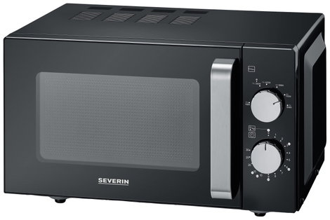 Severin MW 7761 Mikrohullámú sütő Fekete, Nemesacél 800 W 3. kép