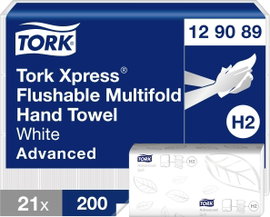 TORK 129089 Xpress® Papír kéztörlők (H x Sz) 24 cm x 21.3 cm Fehér 21 db