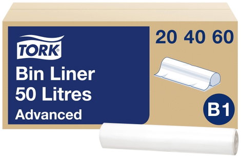 TORK 204060 Szemeteszsák 50 l Átlátszó 250 db 2. kép