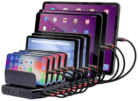 LINDY Lindy USB-s töltőállomás Aljzat dugó Kimeneti áram (max.) 2.4 A Kimenetek száma: 10 x USB-A Au