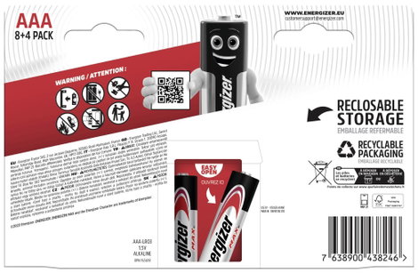 Energizer Mikroelem Max Alkáli mangán 1.5 V 12 db 2. kép