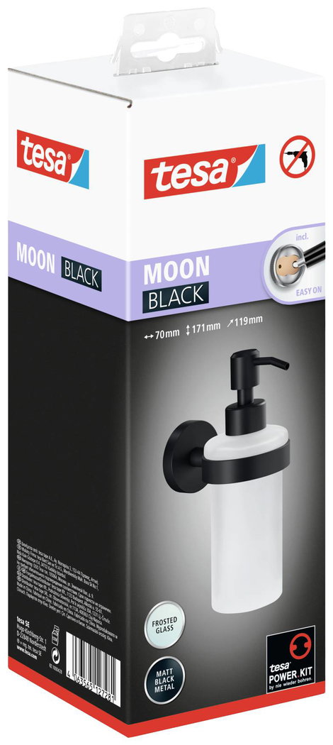 tesa MOON BLACK 40565-00000-00 Szappanadagoló 200 ml Fekete (matt), Üveg (selymes) 2. kép