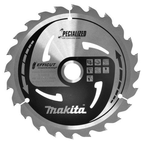 Makita E-12217 Körfűrészlap 165 x 20 x 1.5 mm Fogak száma (collonként): 24 1 db