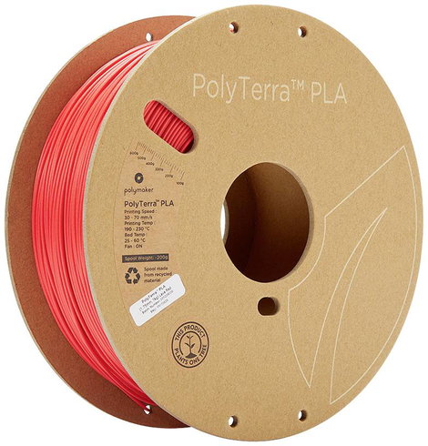 Polymaker 70826 PolyTerra PLA 3D nyomtatószál PLA műanyag alacsonyabb műanyag tartalom, vízben oldód