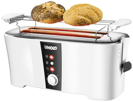 Unold Design Dual Kenyérpirító Cool-touch ház Fehér, Fekete 2. kép