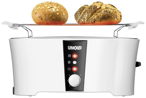Unold Design Dual Kenyérpirító Cool-touch ház Fehér, Fekete 3. kép