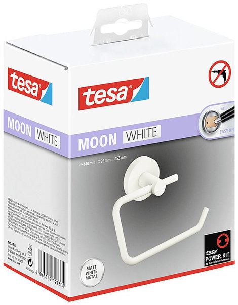 tesa MOON WHITE Toalettpapír tartó Ragasztó Fém 2. kép