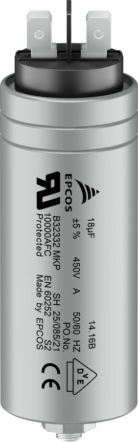 TDK B32332I6506J082 1 db MKP fóliakondenzátor csatlakozódugó 50 µF 450 V/AC 5 % (Ø x H) 45 mm x 103 