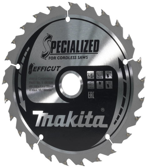 Makita E-06909 Körfűrészlap 150 x 20 x 1.4 mm Fogak száma (collonként): 25 1 db 2. kép