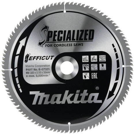 Makita B-67321 Körfűrészlap 305 x 30 x 2.15 mm Fogak száma (collonként): 100 1 db