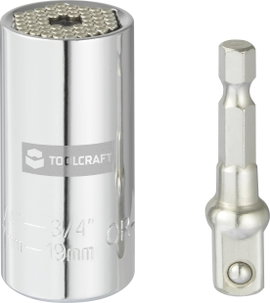 Univerzális dugókulcs bit betét 1/4 (6,3 mm) - 3/4, Toolcraft TO-7273935