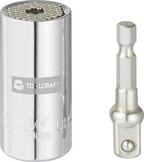 Univerzális dugókulcs bit betét 1/4 (6,3 mm) - 3/4, Toolcraft TO-7273935