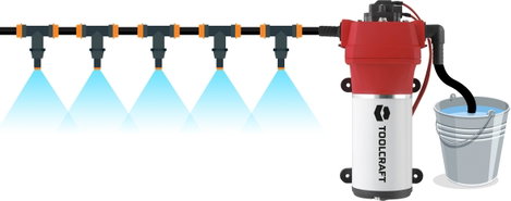 Kisfeszültségű nyomószivattyú 1020 l/óra 12 V/DC, Toolcraft TO-7159158 7. kép