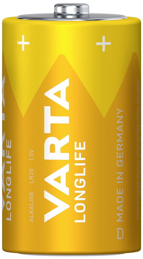 Góliát elem D, alkáli mangán, 1,5V, 6 db, Varta Longlife Max LR20, D, AM1, XL, MN1300, 813, E95, LR2 2. kép