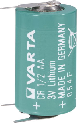 1/2 AA lítium elem, forrasztható, 3V 970 mAh, forrfüles, 15 x 25 mm, Varta CR 1/2 AA SLF
