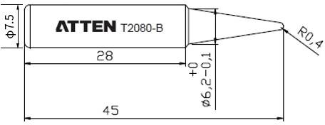 TOOLCRAFT Forrasztóhegy Kúpos Hegy méret 0.8 mm Csúcs hossza 17 mm Tartalom, tartalmi egységek rende 5. kép