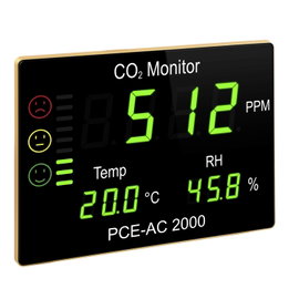 PCE Instruments CO2 mérő Hőmérséklet, Légnedvesség, CO2
