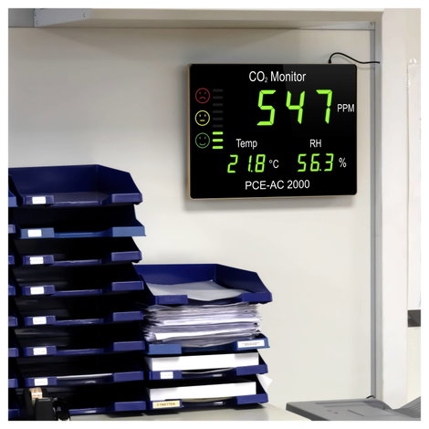 PCE Instruments CO2 mérő Hőmérséklet, Légnedvesség, CO2 5. kép