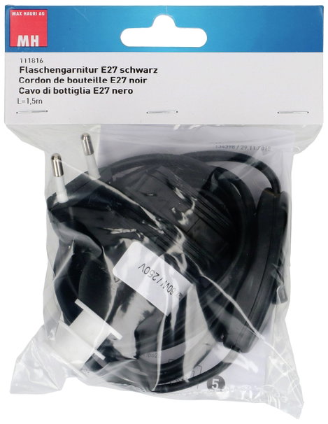 Max Hauri AG 111816 Lámpafoglalat E27 230 V Euro-dugasszal 6. kép