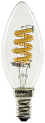 Segula 55300 LED EEK G (A - G) E14 Gyertya forma 3.3 W = 21 W Borostyán (Ø x H) 35 mm x 100 mm 1 db bélyegkép