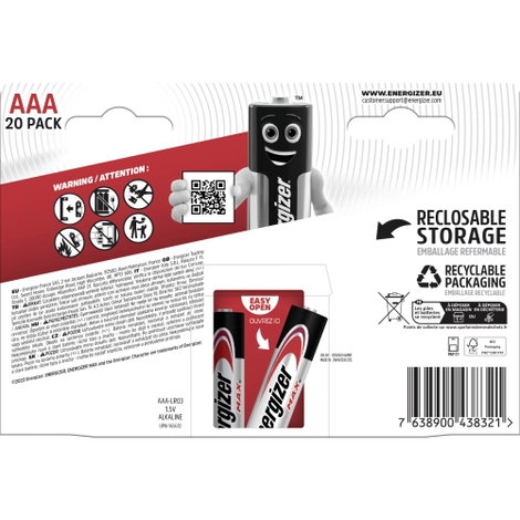 Energizer Mikroelem Max Alkáli mangán 1.5 V 20 db 2. kép