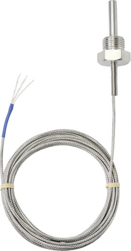 PT100 hőmérséklet érzékelő -50...+400°C, nyitott kábelvéggel, TRU Components TC-9779556