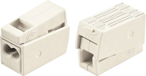 WAGO 224-112 Lámpakapocs hajlékony: 0.5-2.5 mm² merev: 1-2.5 mm² Pólusszám: 3 15 db Fehér